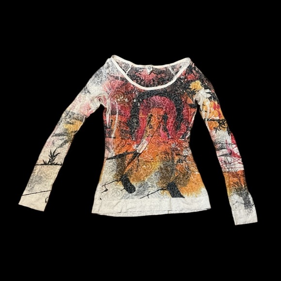 Vintage PrAna Y2K Colorful Long Sleeve Top - Picture 1 of 6